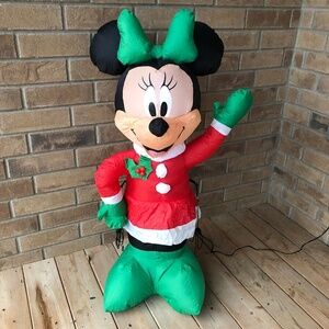 Airblown, Inflatable, Disney, Minnie Mouse, 3.5 FT, Lighted, Good Used Condition